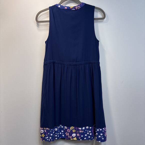 MODCLOTH Navy Stars Flowers Retro Shift Dress Small - Picture 2 of 12